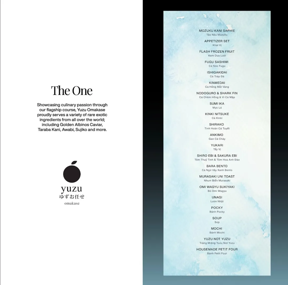 Yuzu Omakase ゆずお任せ Ho Chi Minh - all
