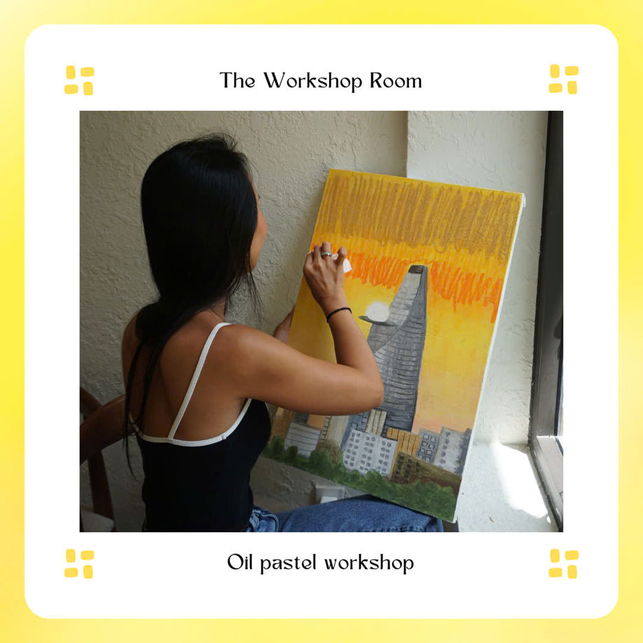 Experience Oil Pastel Painting at The Workshop Room: Exclusive Class with Artist Hà Vũ!