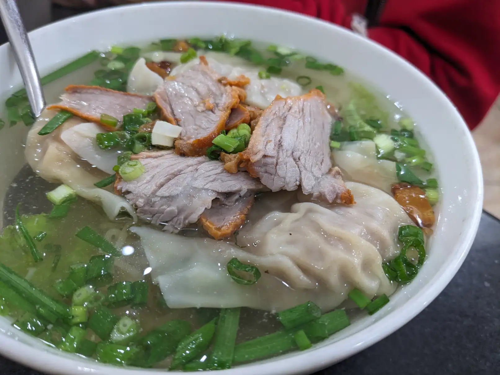 Siu mai (meat ball) and wonton noodle with charsiew in the morning 
You can try other toppings such as minced meat, fish fillet, prawn, liver, kidney, pork marrow bone.
Open morning only
Address: ... | Quan_Nguyen