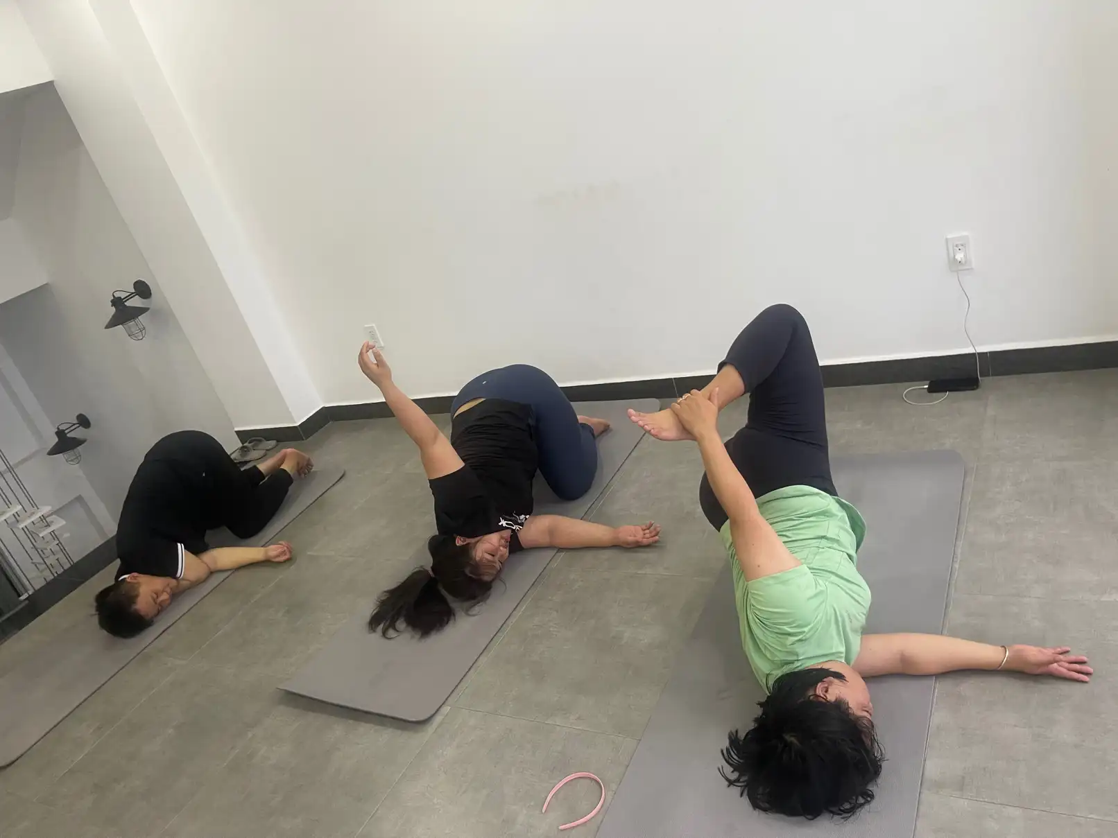 Therapeutic yoga class for lower back and neck pain relief