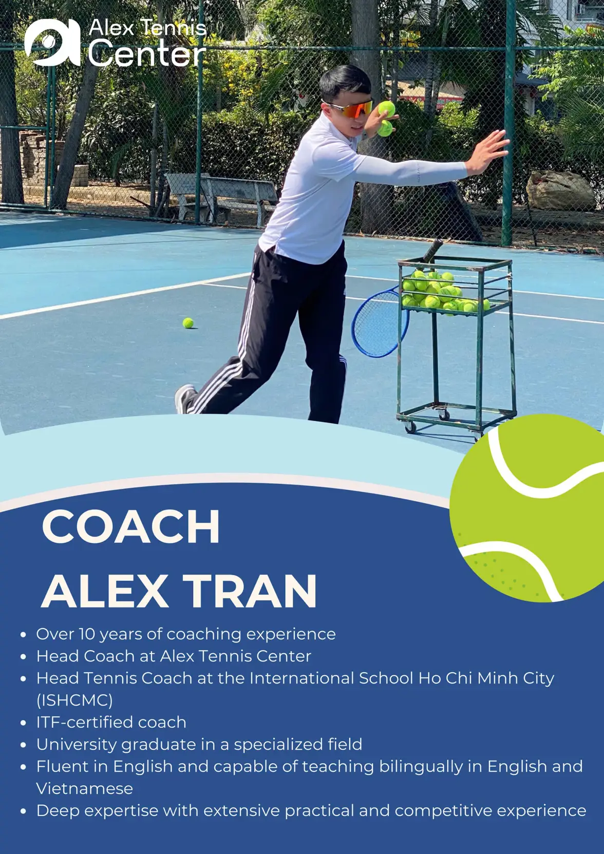 🎾 Tennis with Head Coach from ISHCMC international school 💯