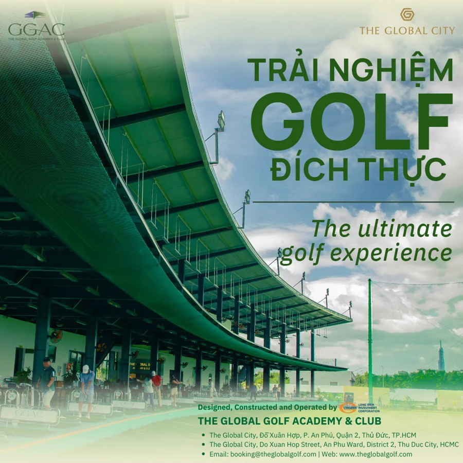 TRẢI NGHIỆM SÂN GOLF HIỆN ĐẠI TẠI  Global Golf Academy & Club - ĐẶT LỊCH LUYỆN TẬP NGAY