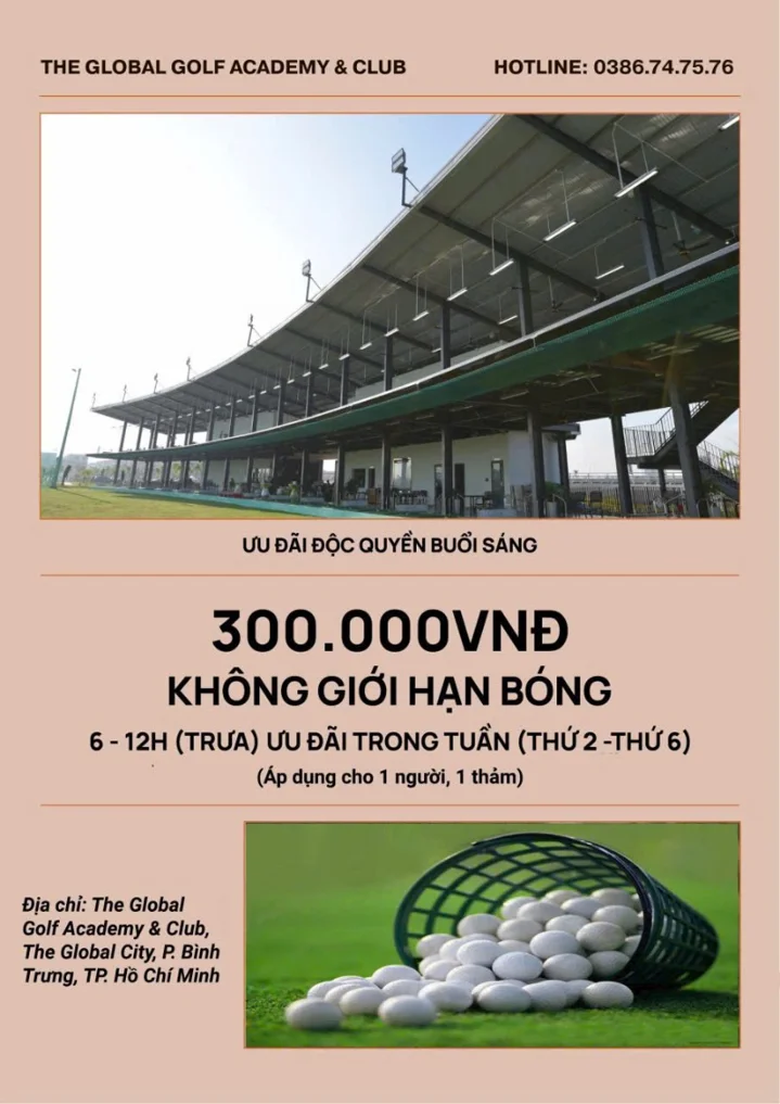 Week day. From 6am - 12 pm 
Unlimited ball only 300k 

평일 오전 프로모션. 무제한 볼. 오전 6-12 시 
30 만동  무제한 볼을 즐겨보세요. 

0949280746 information mr joopro | Principal.Joo