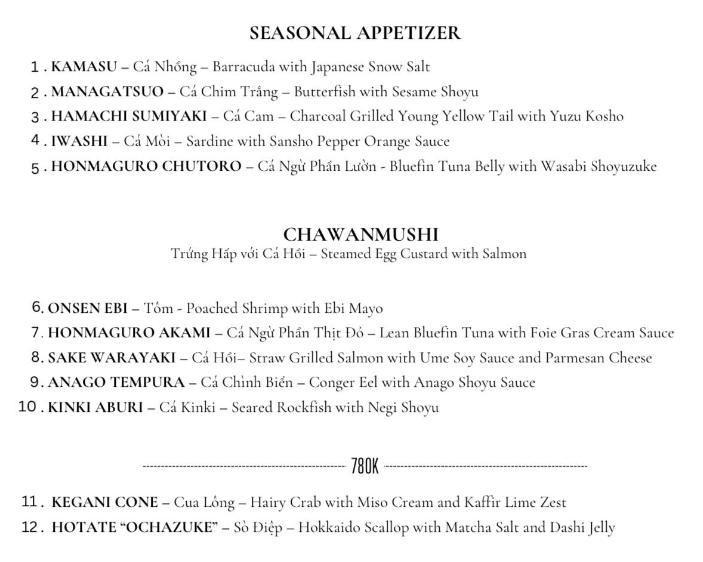 Omakase Tiger Thao Dien - all