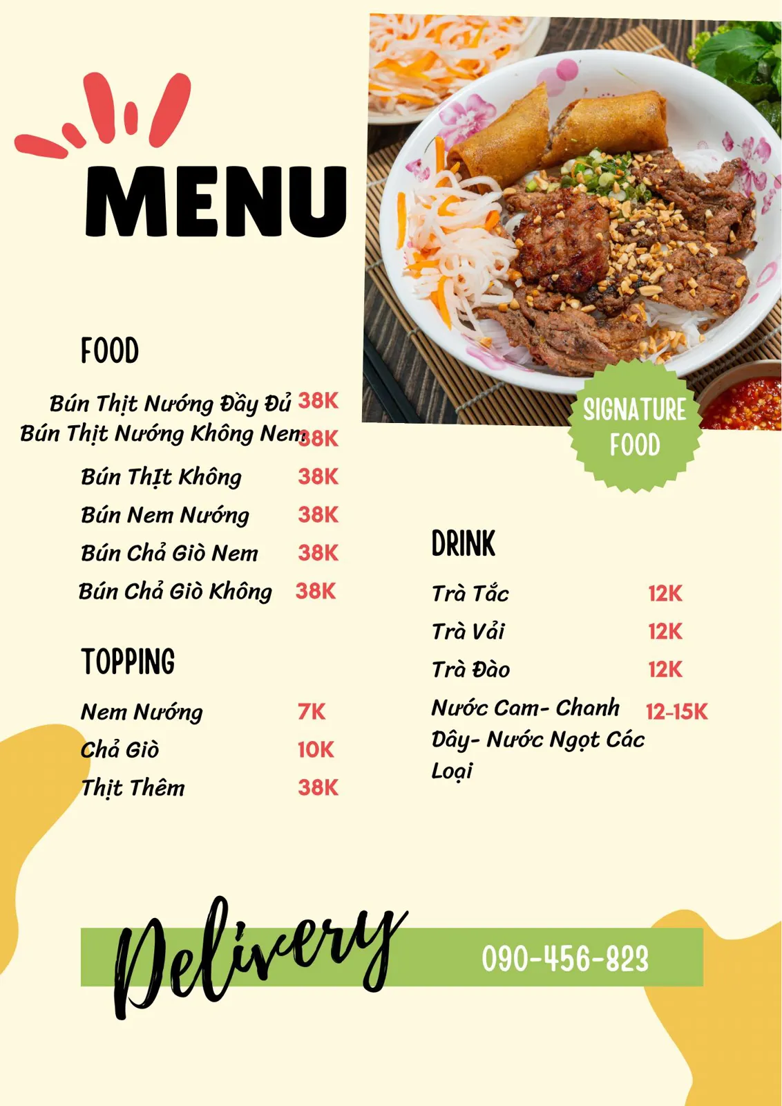 Hai Dang – Chan Hung Grilled Pork Vermicelli (Bún Thịt Nướng) - all