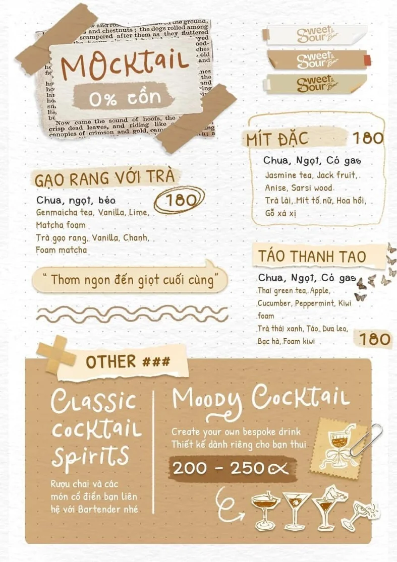 Sweet & Sour Bar - all