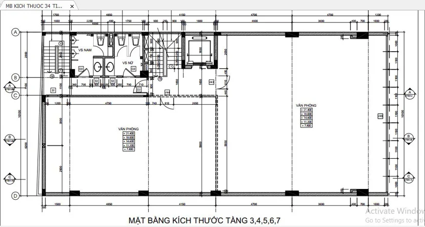 Office for rent 105m2 in Tan Son Nhat airport area - Best price in the area
