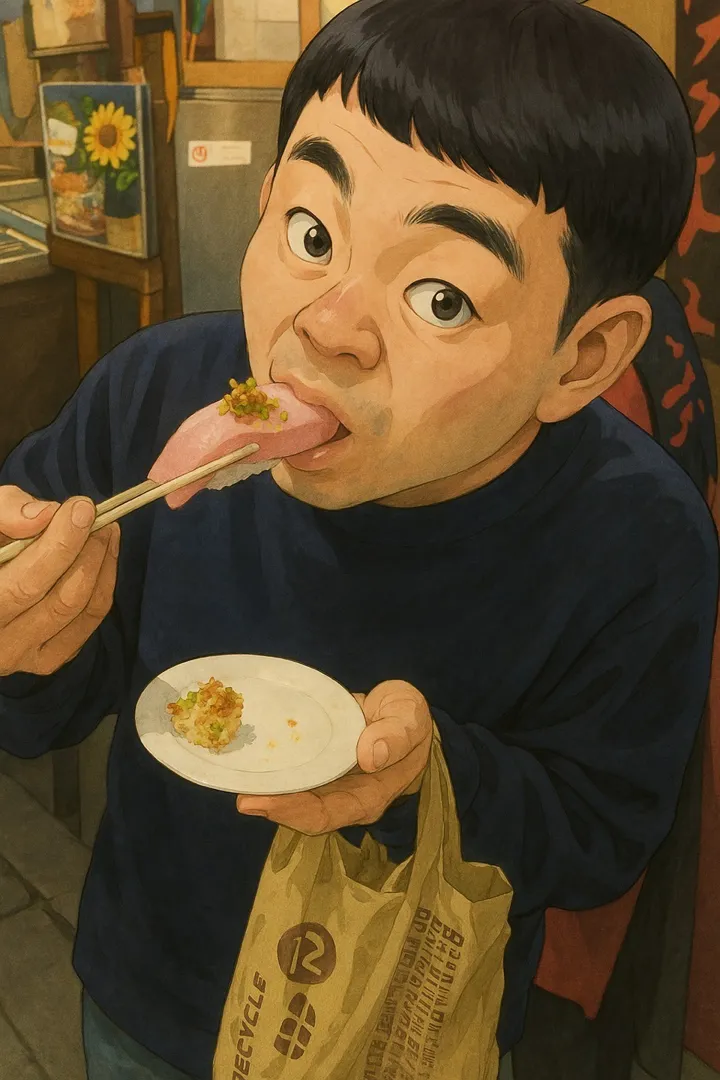 요즘 지브리 스타일로 만든다는 AI 많던데
말도 많고 탈도 많길래 나도 궁금해서 한 번 해봄.

친구 사진으로 돌려봤는데…
진짜 그지같이 나옴 😂
이젠 볼 때마다 웃겨서 완전 내 웃음 버튼 됨.

친구야… 미안하다…
본인 절대 아님, 정말 절대 아님. 
(근데 진짜 너무 웃겨서 계속 봄)

그래도 초밥은 땡기네… 🍣🍣

#지브리버튼 #친구야미 ... | SpicyBrown