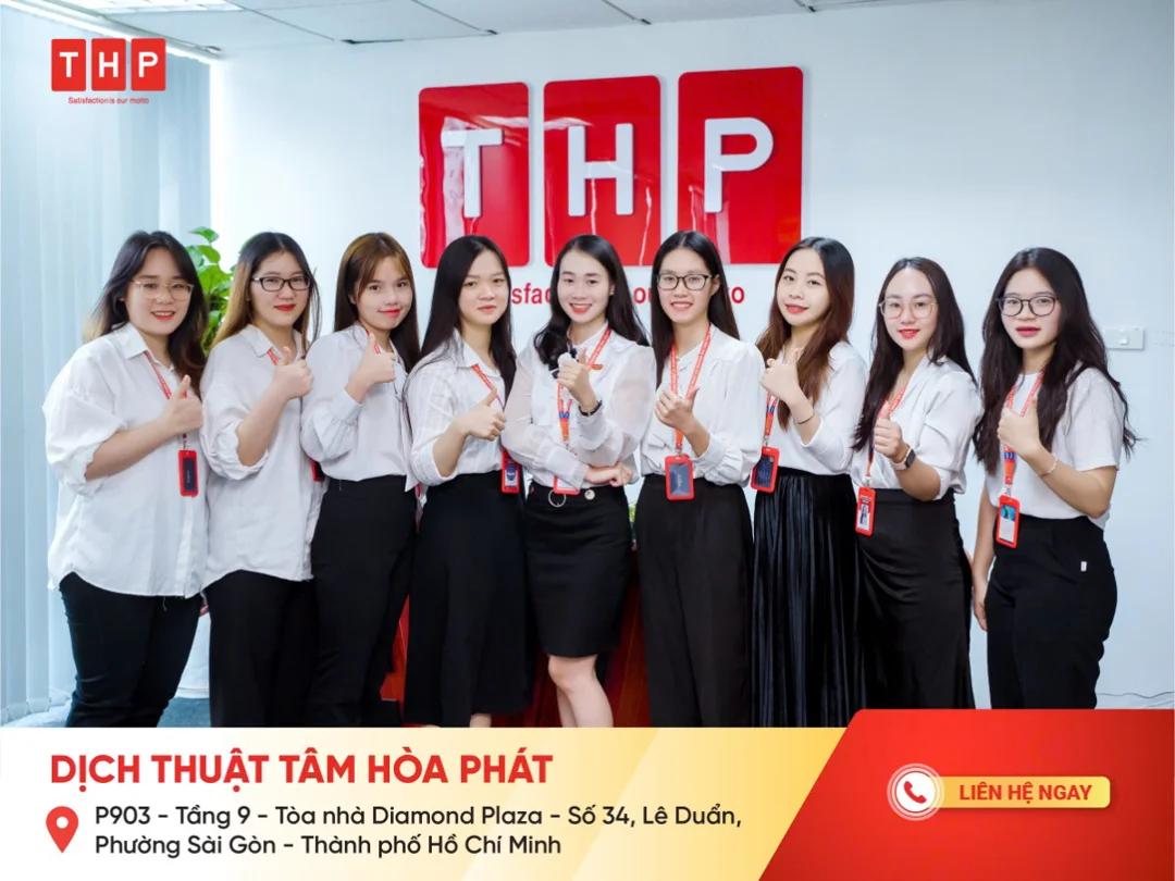 Certified translation Tâm Hòa Phát – Fast, Accurate, No Worries About Mistakes!
