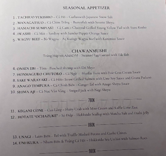 Omakase Tiger Thao Dien - all