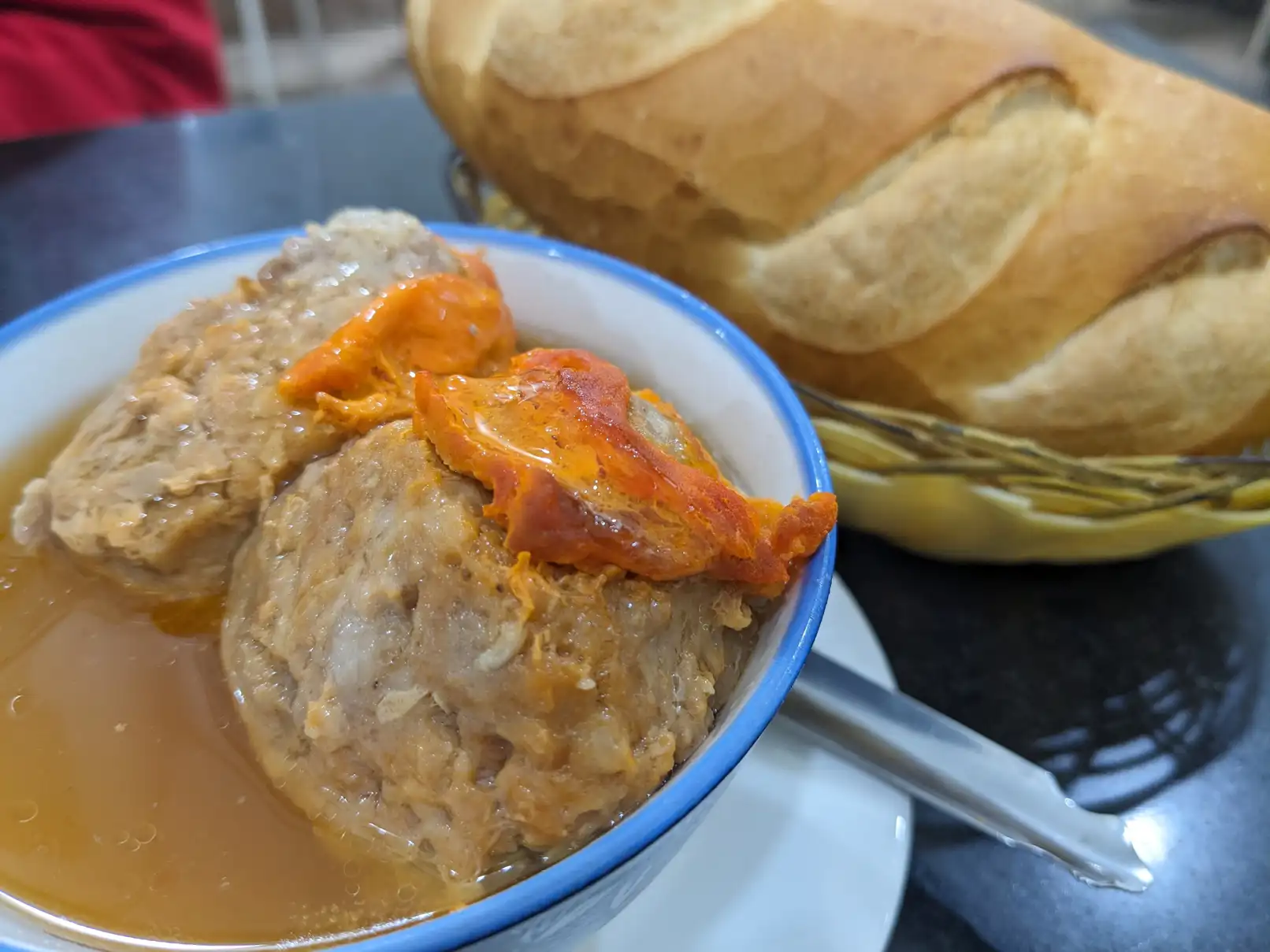 Siu mai (meat ball) and wonton noodle with charsiew in the morning 
You can try other toppings such as minced meat, fish fillet, prawn, liver, kidney, pork marrow bone.
Open morning only
Address: ... | Quan_Nguyen